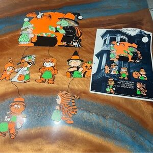 Vintage Peck Halloween hanging decorative Mobile trick or treat witch house